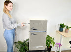 Frigidaire Retro 2 Door Mini Refrigerator With Freezer And Side Bottle Opener, 3.1 Cu Ft, 19in D x 20.5in W x 33.5in H