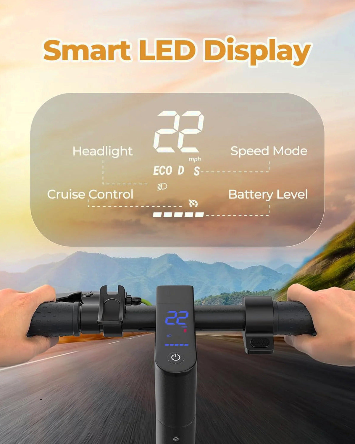 Roinside Electric Scooter, 8.5 in Solid Tires, 350W Motor, Up To 19 MPH, 21-23 Miles - UP12 Plus