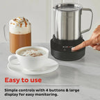 Instant Pot Instant Magic Froth 9-in-1 Electric Milk Steamer And Frother, 17oz Stainless Steel Pitcher