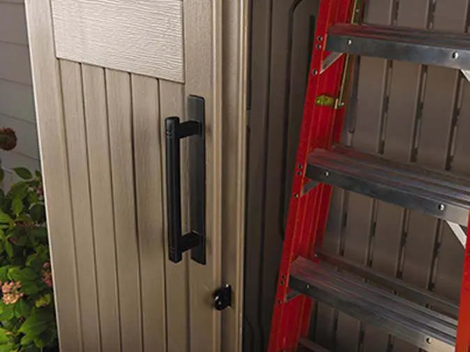 Rubbermaid Outdoor Storage Shed 52-Cubic-Foot Lockable UV-Resistant Heavy-Duty Resin