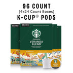 Starbucks Veranda Blend Blonde Roast K-Cup Coffee Pods, 96 Count, 100% Arabica - SBK011067986CT
