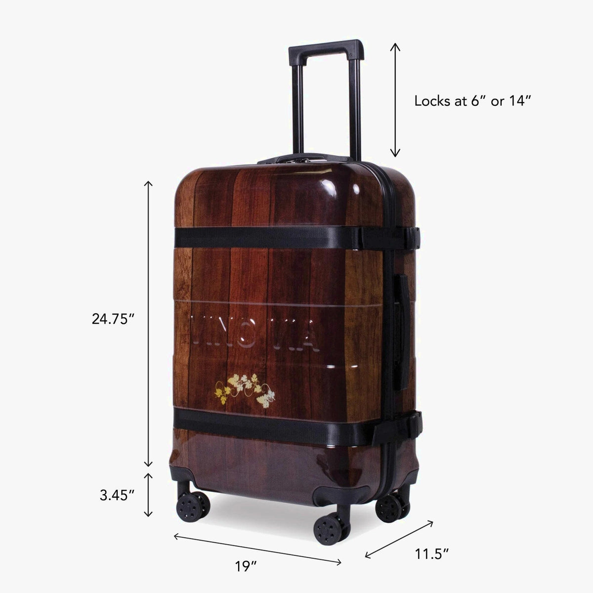 Vino Via 10-Bottle Wine Luggage With TSA Lock And Anti-Theft Zippers
