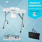 LDAILY Portable Nail Table With Electric Dust Collector