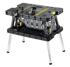 Keter Folding Work Table With 2 12 Inch Clamps, Black/Yellow - 17182239