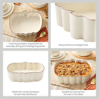Better Homes & Gardens 10 in x 13 in Cream Figural Pumpkin Stoneware Baking Dish