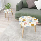 JYHOME Small Nesting Coffee Table - Hot Air Balloons Sky Triangle Pattern