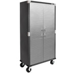 Seville Classics UltraHD Rolling Storage Cabinet, Granite, 36in W x 18in D x 72in H