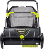 21-Inch Leaf And Grass Push Lawn Sweeper - Black