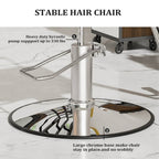 OmySalon Salon Chair With Hydraulic Pump, Pink, 360 Degree Swivel