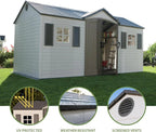 Outdoor Storage Shed, 8 x 15 Foot, Desert Sand - 6446
