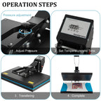 SHZOND Clamshell Heat Press 16 x 20 Inch 1700 W - Digital Control