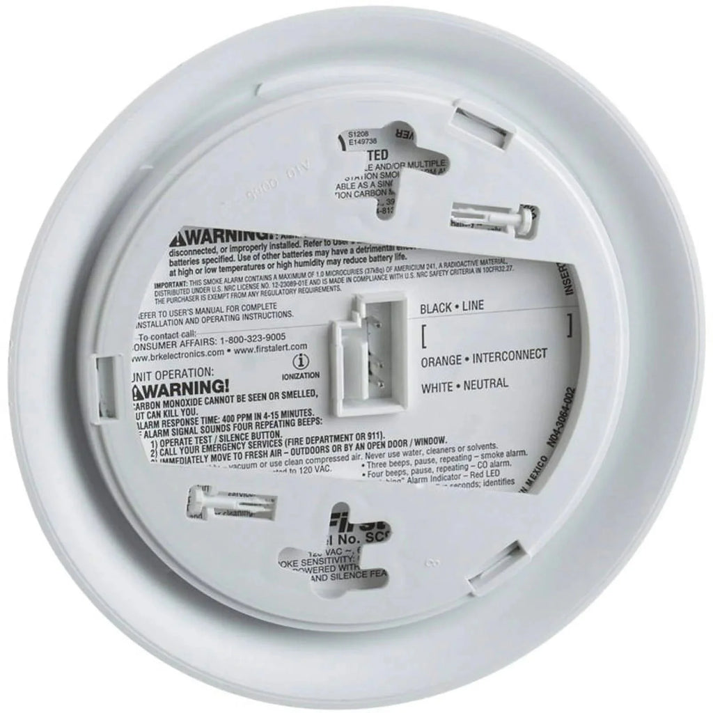 BRK Hardwired Smoke And Carbon Monoxide Detector 2 Pack With 9-Volt Battery Backup - 2X-SC9120B