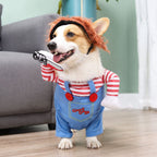WILLED Halloween Deadly Dog Costume, Funny Pet Cosplay Christmas Outfit, Adjustable Party Dress Up Clothes for Small Medium Large Dogs