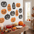 Pumpkin Cutouts, Orange and Black, 12 Pieces, Halloween by Way To Celebrate