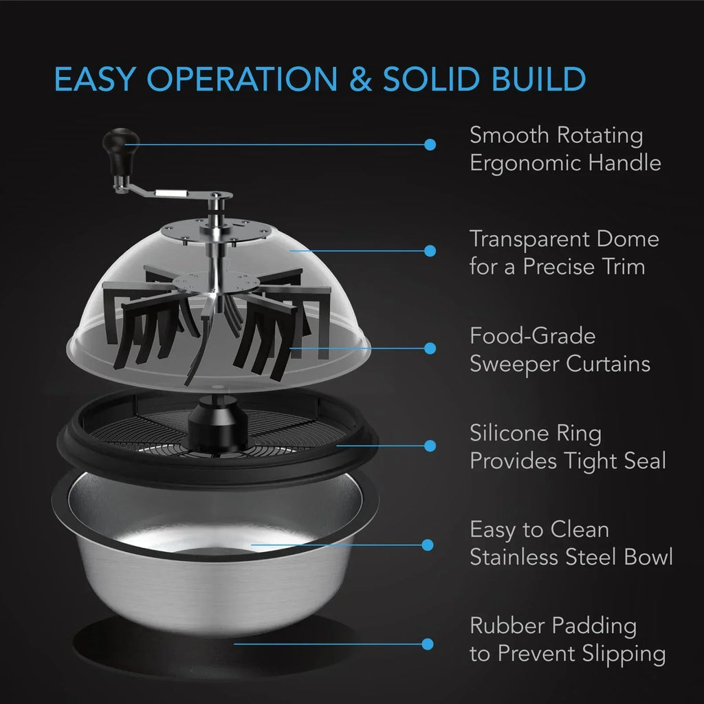 16in Bud Leaf Bowl Trimmer With Stainless Steel Blades