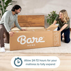 Bare Home Queen Medium Firm 11 in Visco-Elastic Memory Foam Mattress - Grey