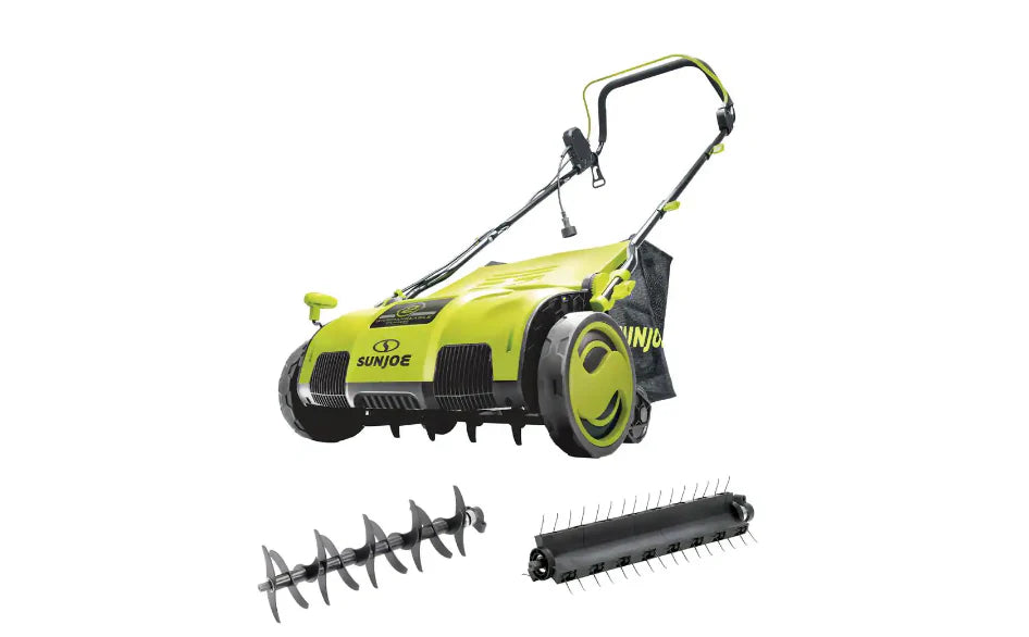 Sun Joe Electric Lawn Dethatcher With Collection Bag, 15 in. 13 Amp - AJ805E