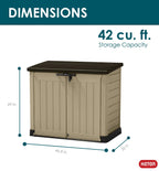 Keter Store It Out MAX Horizontal Resin Outdoor Storage Shed, Beige