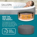 Bestway SaluSpa Miami Inflatable Hot Tub Spa, 71 x 26 in, 2-4 Person, Black - 60104E