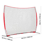 VEVOR Barricade Backstop Net, 12x9 ft Ball Sports Barrier Netting With Carry Bag - SSPDYBQ004