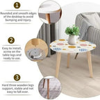 JYHOME Small Nesting Coffee Table - Hot Air Balloons Sky Triangle Pattern