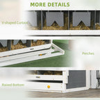 PawHut Chicken Nesting Boxes With 2 Egg Collection Trays, 8 Compartments
