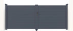 Casanoov Aluminium Folding Driveway Gate 4m x 160cm Grey - KIT-000024