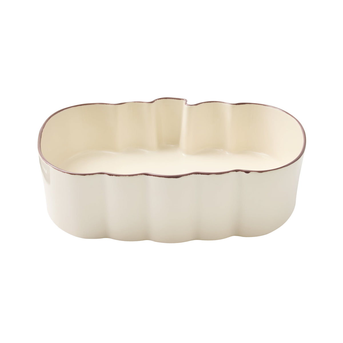 Better Homes & Gardens 10 in x 13 in Cream Figural Pumpkin Stoneware Baking Dish