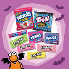Nerds Core Winners Halloween Trick-or-Treat Variety Bag, NERDS Gummy Clusters, SweeTARTS, Trolli, Laffy Taffy, and NERDS Original, 180 Pieces, 59.76 Ounces