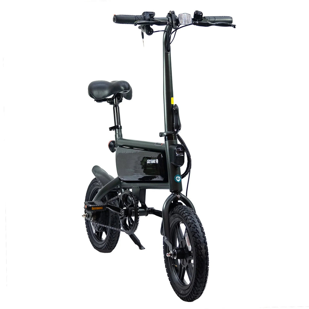 GOTRAX Folding Electric Bike For Adults And Teens, 14 inch, 250W, 15.5 mph, 15 Miles, Black - S2