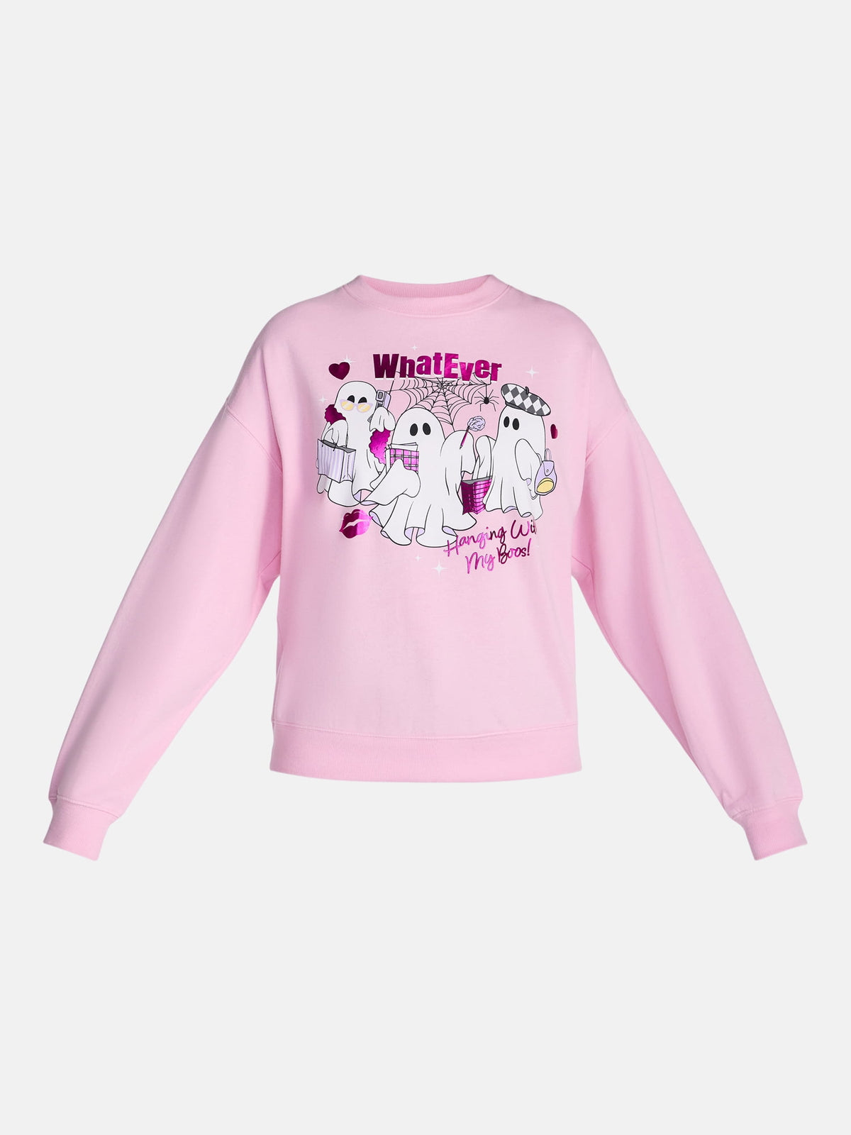 Hanging With My Boos! Women's Halloween Graphic Crew Sweatshirt