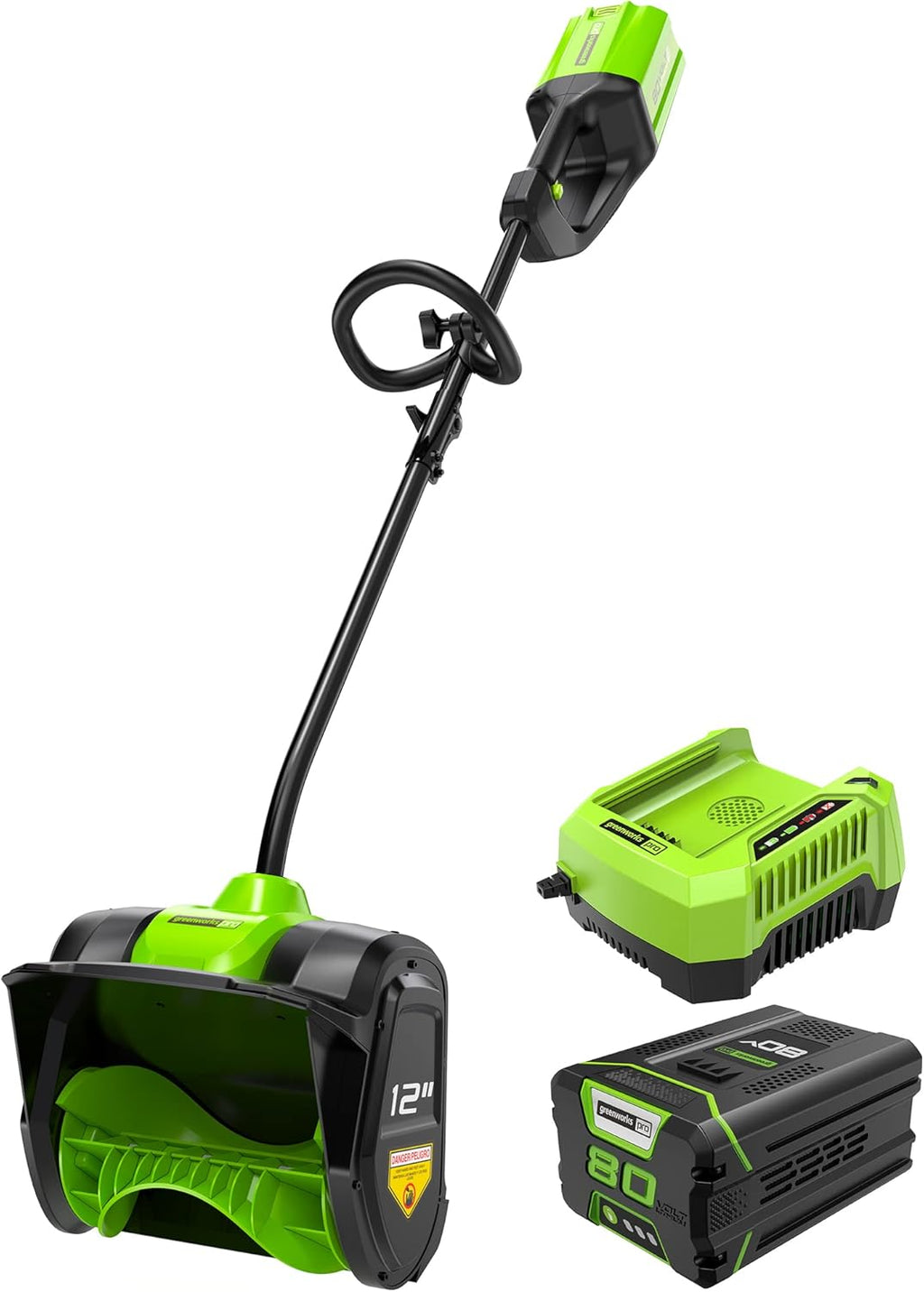 Greenworks 80V 12 inch Brushless Cordless Snow Shovel With 2.0Ah Battery And Charger