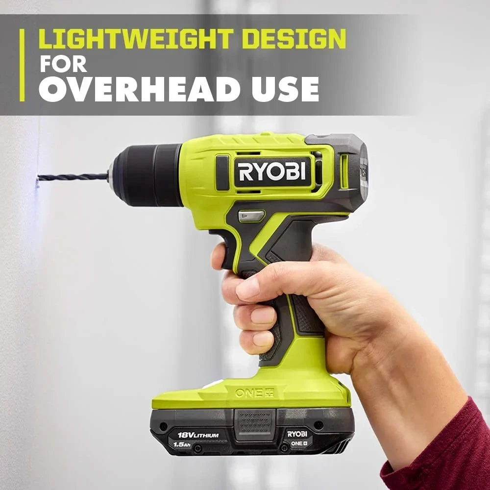 RYOBI 18V ONE+ 3/8" Cordless Drill/Driver Kit With 1.5Ah Battery And Charger
