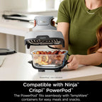 Ninja Crispi 4-in-1 Portable Glass Air Fryer Cooking System, 1500W, 4 QT And 6-Cup Containers
