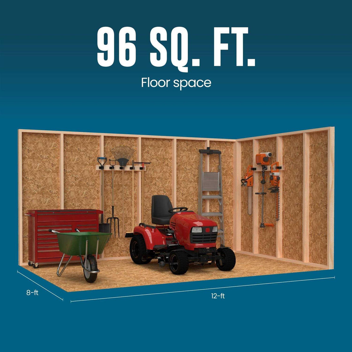 Heartland Wood Storage Shed 12-ft x 8-ft - 195785