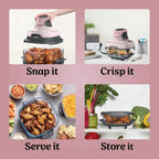 Ninja Crispi 4-in-1 Portable Glass Air Fryer Cooking System, 1500W, 4 QT And 6-Cup Containers