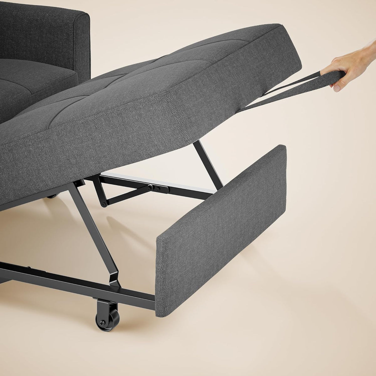 3-in-1 Convertible Pullout Sleeper Chair Bed - 75in x 26in x 17in