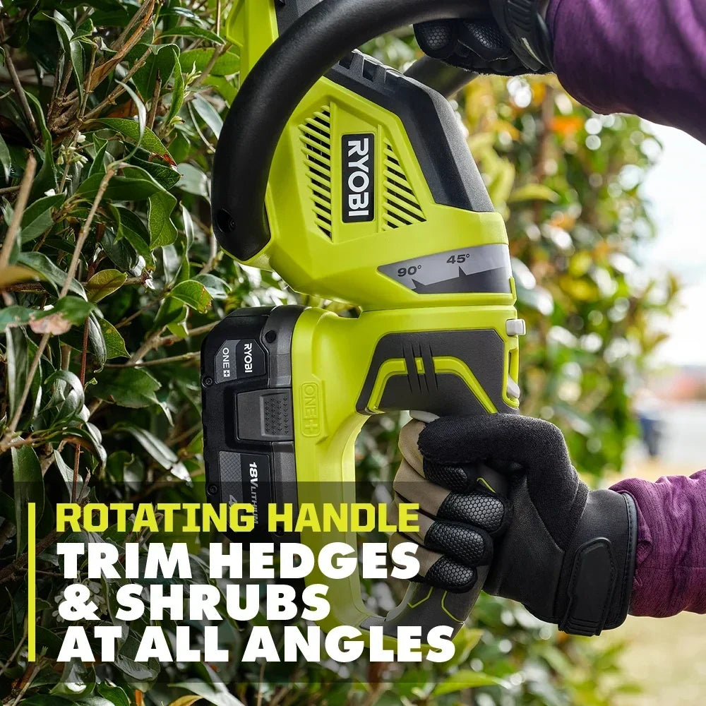 RYOBI 18V ONE+ 22" Hedge Trimmer - Rotating Handle
