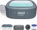 Coleman 4 To 6 Person Square Inflatable Hot Tub With 114 AirJets, Gray - 15442