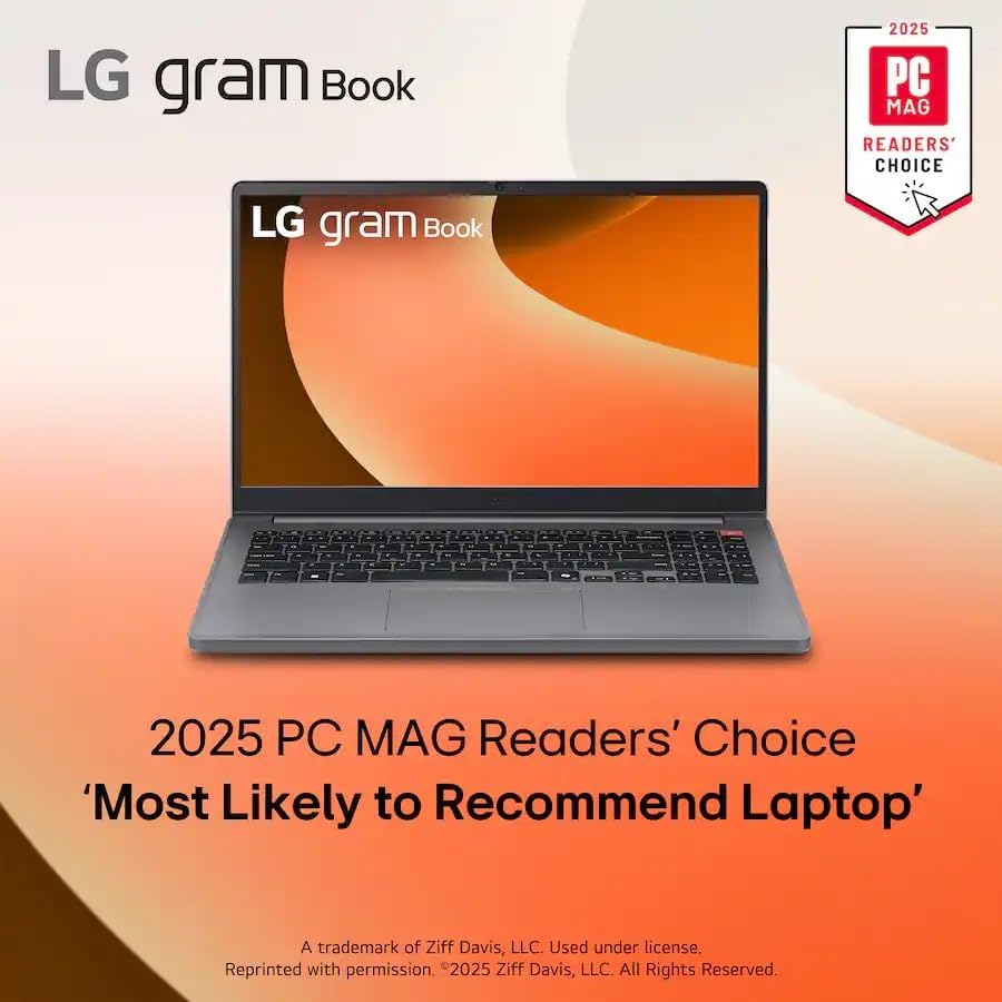 LG Gram Book 15 Business Laptop, 15.6-inch FHD IPS Display, 32GB RAM, 1TB SSD - Intel i5-1334U With Hub