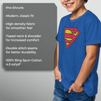 Boy's Superman Classic Logo Graphic Tee Royal Blue Medium