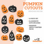 Pumpkin Cutouts, Orange and Black, 12 Pieces, Halloween by Way To Celebrate