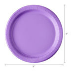 Disposable Purple Party Paper Plates, Serves 20, 9", by Way To Celebrate