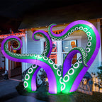 GOOSH Halloween Inflatables 7.2 FT Octopus Tentacles Inflatable with Built-in LEDs, Halloween Inflatable Octopus Blow Up Octopus Tentacles, Outdoor Halloween Decorations for Holiday Party