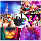 Yexmas 600W Fog Machine with Disco Ball & 8 RGB LED Lights – 2000CFM and Remote Control for Parties, Weddings, Halloween & DJ Events