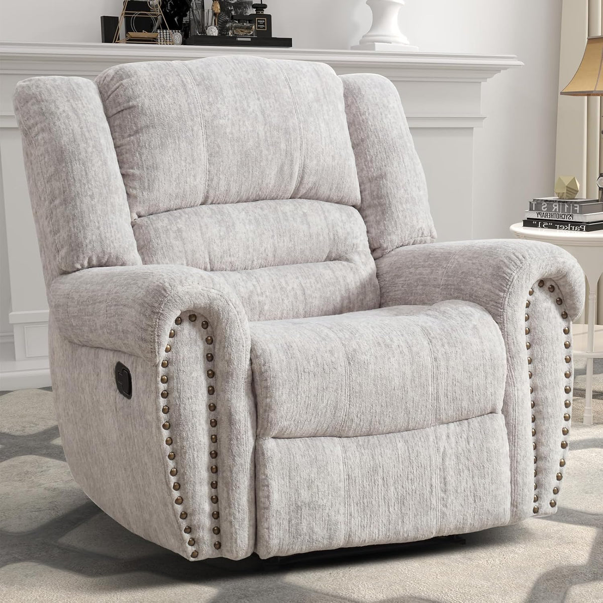 CANMOV Manual Recliner Chair, Nut Brown