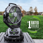 POWER+ 18 in Portable Outdoor Electric Misting Fan, 5 Speeds