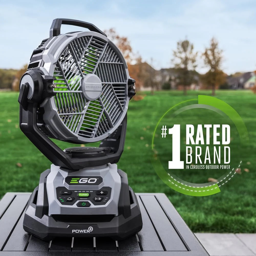 POWER+ 18 in Portable Outdoor Electric Misting Fan, 5 Speeds