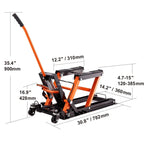 KFFKFF Hydraulic Motorcycle ATV Lift Jack, 1500 Lbs, 4.7-15 Inch - ZX0901-7B