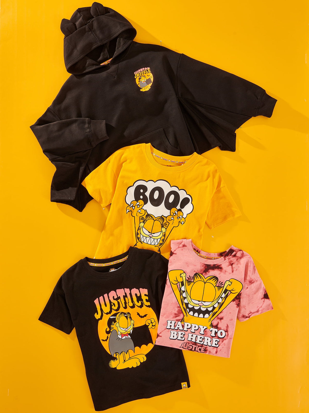 Justice x Garfield Girls Oversized Tee, Sizes XS - XLP
